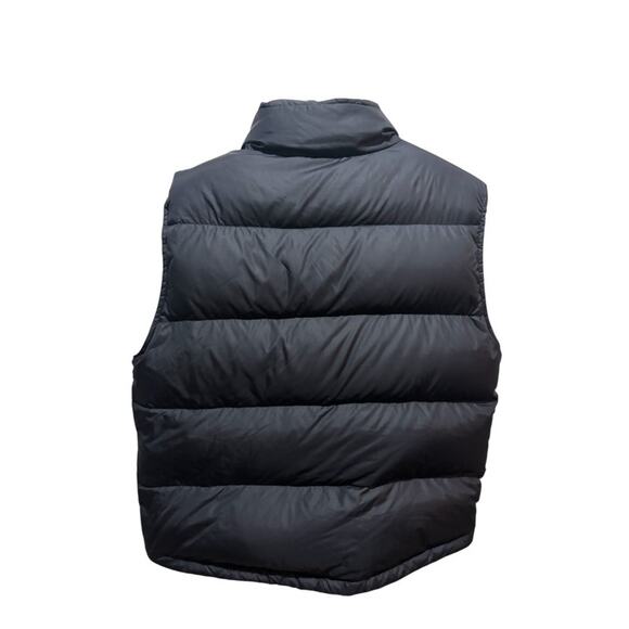 Land's End 100% Goose Down Vest Puffer Black Quilted Snap Button Women's Medium - Picture 2 of 8